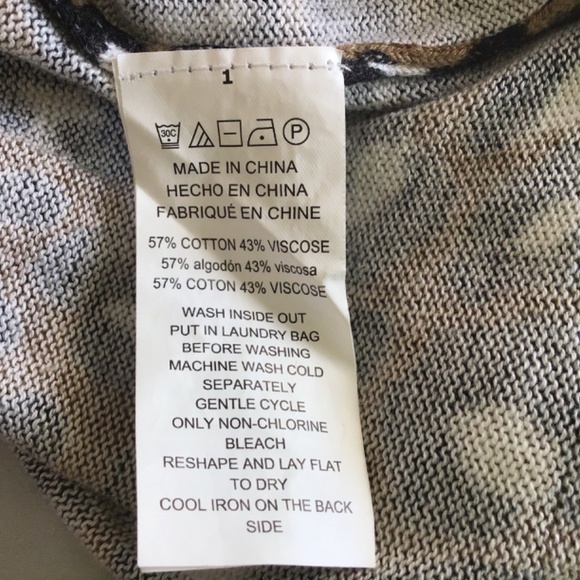 Michael Kors Brown Leopard V-Neck Sweater - Picture 5 of 7